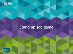 Stand up job game presentation