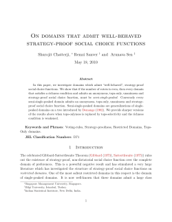 On domains that admit well-behaved strategy