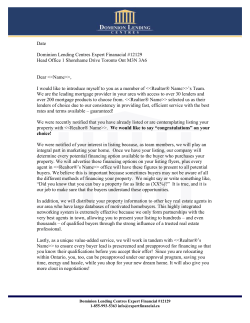 Date Dominion Lending Centres Expert Finanacial #12129 Head