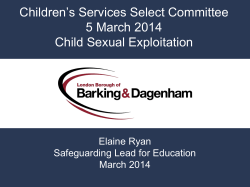 Child Sexual Exploitation - Barking and Dagenham Safeguarding