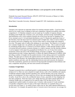 figure 1 Container Freight Rates, 1993-2009