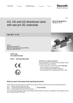 4/3, 4/2 and 3/2 directional valve with wet