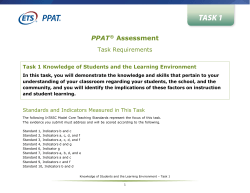 PPAT Assessment Task 1 Requirements
