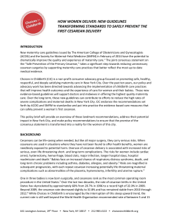 Policy Brief - Choices in Childbirth