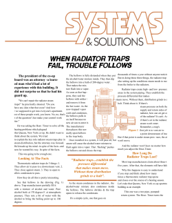 "Radiator traps...establish the pressure differential that makes steam