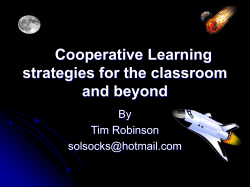 Cooperative Learning strategies for the classroom