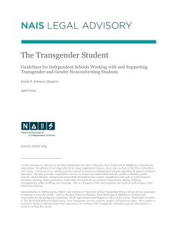 The Transgender Student - National Coalition of Girls` Schools