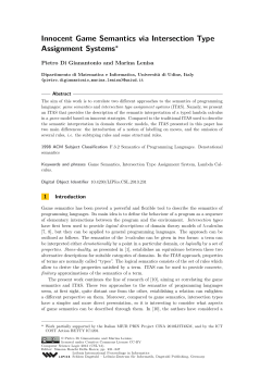 Innocent Game Semantics via Intersection Type