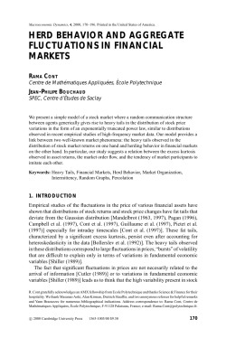 herd behavior and aggregate fluctuations in financial markets