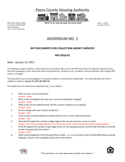 Addendum No 2 RFP Collection Agency