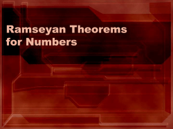 Ramseyan Theorems for Numbers