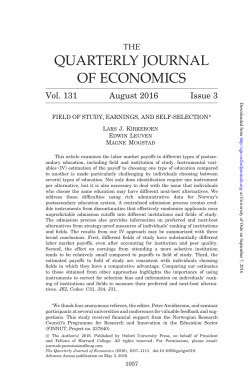QUARTERLY JOURNAL OF ECONOMICS
