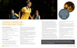 STRATEGIES TO RECRUIT AND RETAIN NEW FEMALE PLAYERS