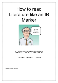 7. Using two or three plays you have studied