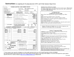 Quarterly Reporting Instructions - Wyoming Department of Workforce