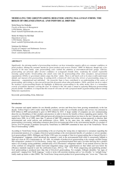 modelling the greenwashing behavior among malaysian firms