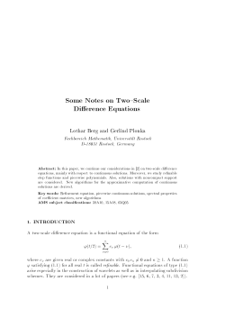 Some notes on two-scale difference equations