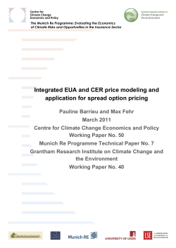 Integrated EUA and CER price modeling and application for spread