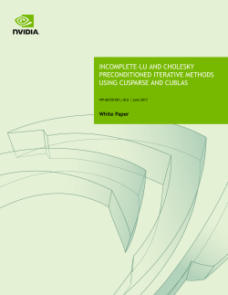 Incomplete-LU and Cholesky Preconditioned Iterative Methods