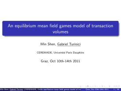 An equilibrium mean field games model of transaction volumes
