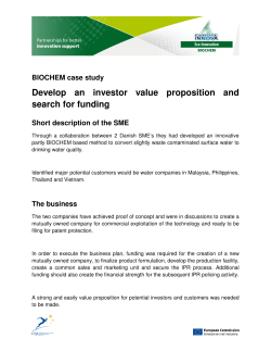 Develop an investor value proposition and search for funding