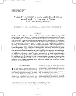 A Cognitive Approach to Game Usability and Design: Mental Model