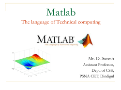 Introduction to MaTLAB