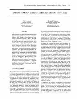 A Qualitative Markov Assumption and Its Implications for