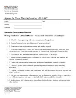 Move Planning Checklist and Meeting Outline