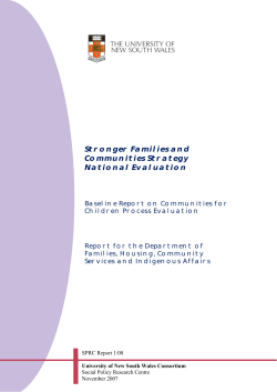 Stronger Families and Communities Strategy Evaluation