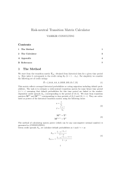 Risk-neutral Transition Matrix Calculator