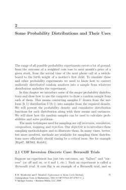 2 Some Probability Distributions and Their Uses