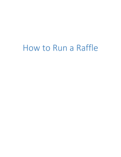 How to Run a Raffle