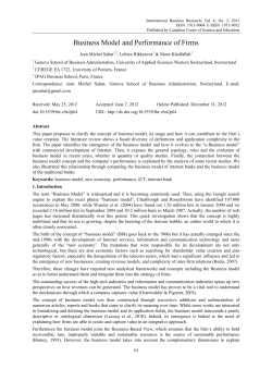 Business Model and Performance of Firms