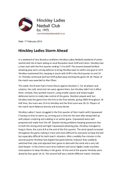 Hinckley Ladies Netball Club start the new season with a