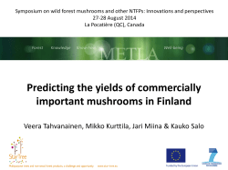 Predicting the yields of commercially important mushrooms in Finland