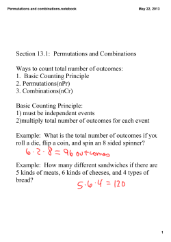 Permutations and combinations.notebook
