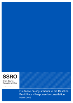 Guidance on adjustments to the Baseline Profit Rate