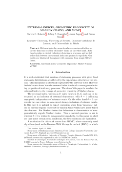 EXTREMAL INDICES, GEOMETRIC ERGODICITY