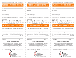 Pledge Cards - United Methodist Women