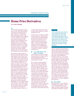 Home Price Derivatives - Federal Reserve Bank of Cleveland
