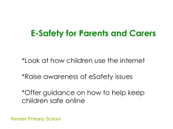 eSafety presentation for parents