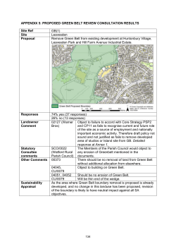 appendix 5: green belt review consultation results