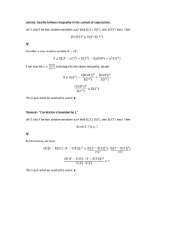 Lemma: Cauchy-Schwarz Inequality in the context of