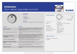 RONDOSOL 45cm cabinet, large single round sink