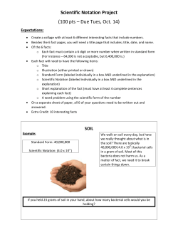 Scientific Notation Project