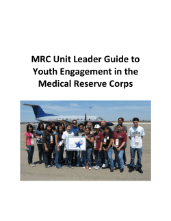 Testimony from a MRC Unit Leader