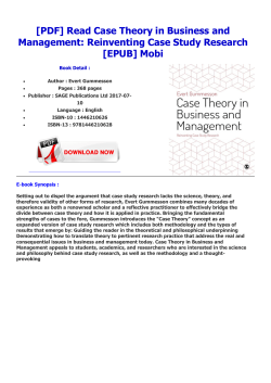 Read Case Theory in Business and Management