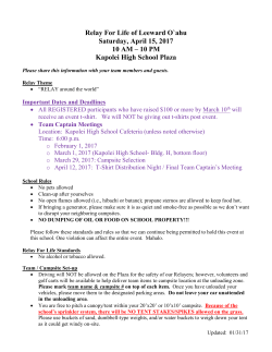 Team Captain Meetings