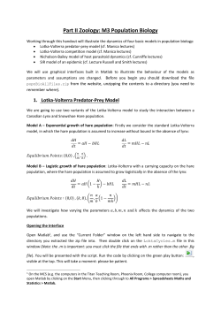 Lotka- Volterra Competition